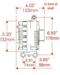 Powermaster Ford 3G Large Frame Transverse Alternator
