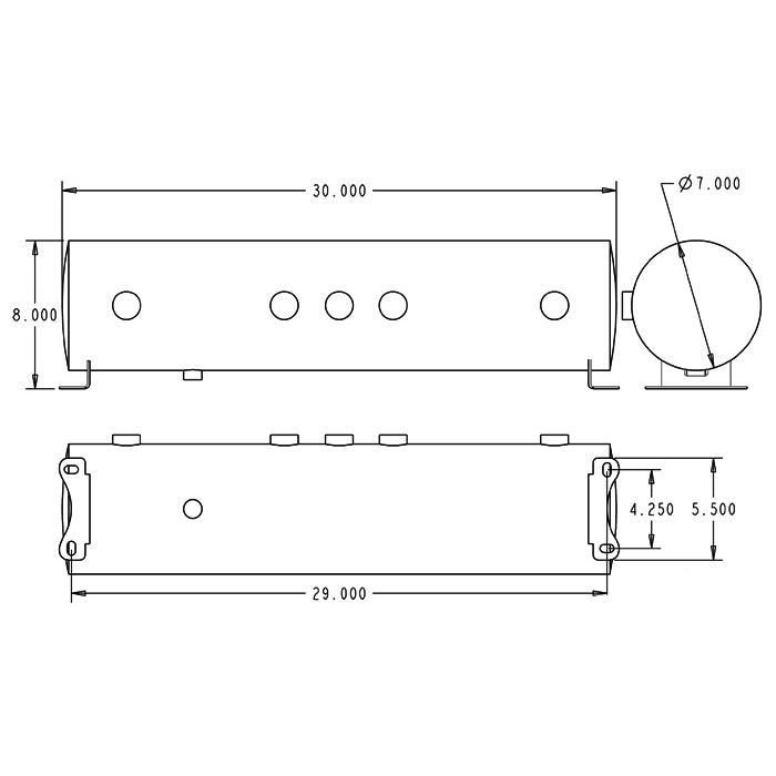 RideTech 5 Gallon High Flow Big Red Compressor Leveling System- Analog