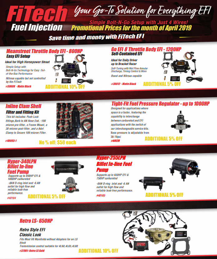 FiTech Fuel Injection April 2019 Promo!!!