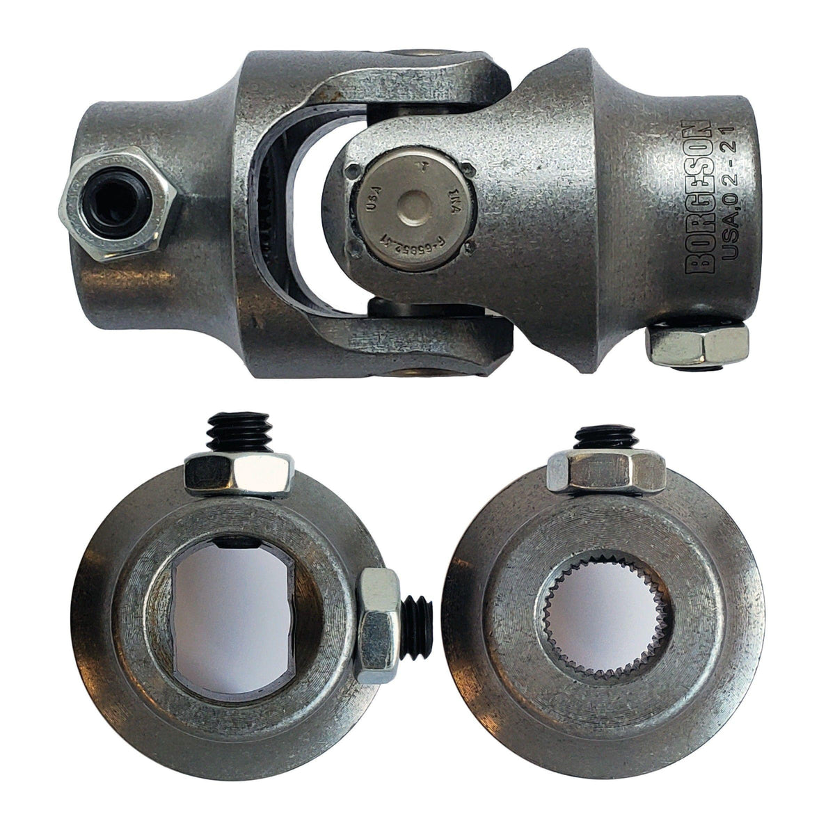Borgeson Steering Universal Joint - 3/4-DD x 9/16-36 Spline
