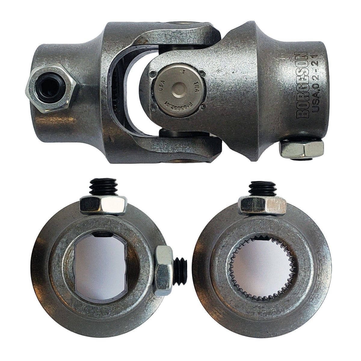Borgeson Steering Universal Joint - 3/4-DD x 11/16-36 Spline