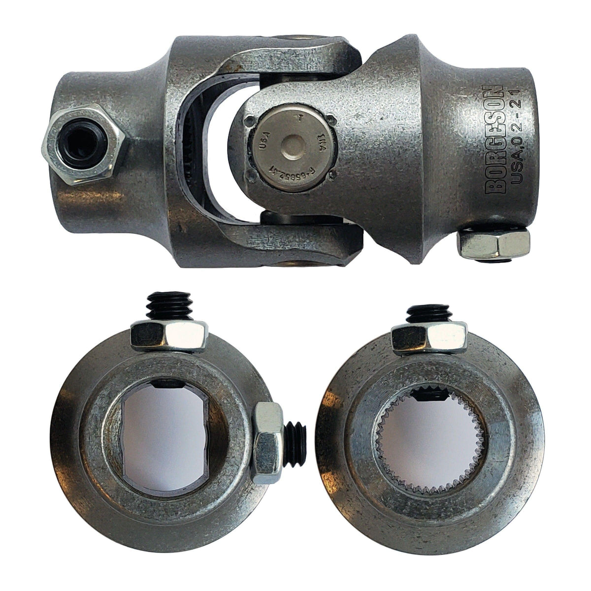 Borgeson Steering Universal Joint - 3/4-DD x 11/16-40 Spline