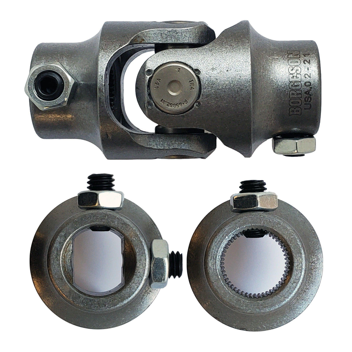 Borgeson Steering Universal Joint - 3/4-DD x 3/4-48 Spline