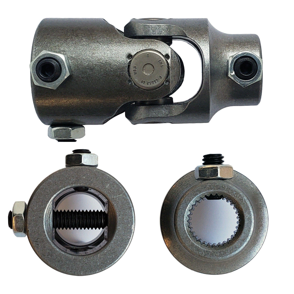 Borgeson Steering Universal Joint - 1-DD x 3/4-30 Spline