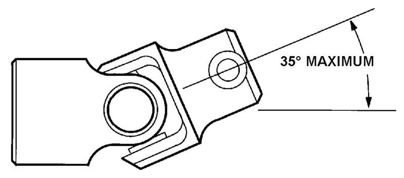 3/4-36 Spline X 1" Smooth Bore Single Steering U-Joint - Select Finish - Borgeson