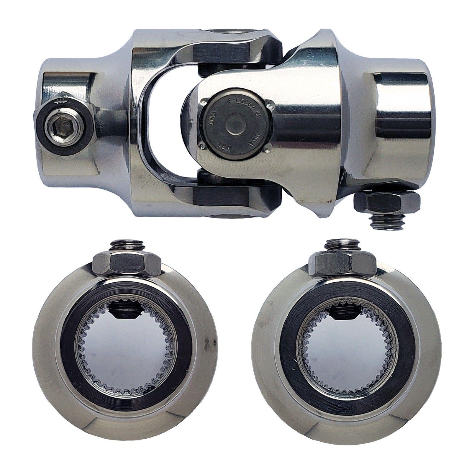 HUIOP New 3/4-36 Spline X 3/4in DD Black Steering Shaft U Joint Easy Installation for Grinding HUIOP New 3/4-36 Spline X 3/4in DD Black Steering Shaft U Joint Easy Installation for Grinding