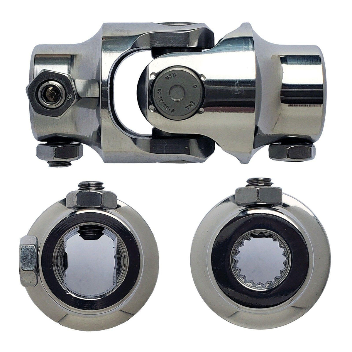 Borgeson Steering Universal Joint - 3/4-DD x 9/16-17 Spline