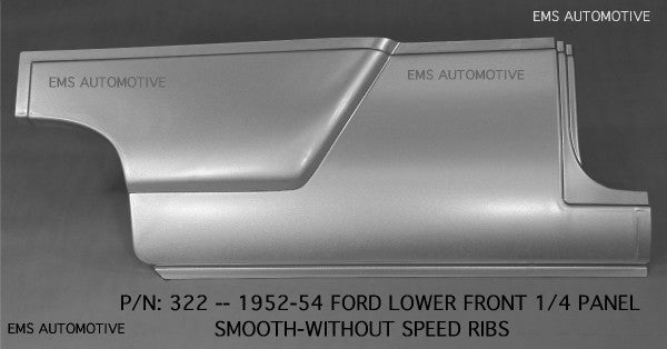 1952-54 Ford 2 Door Front Lower Quarter Panel with Smooth Fender Bulge