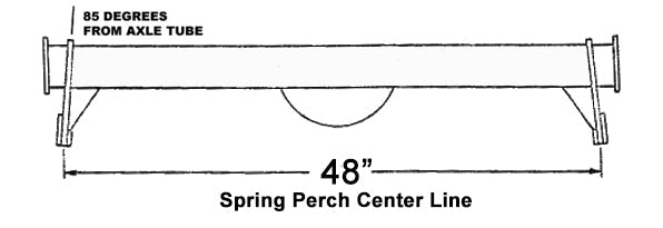 1932-34 Ford Car Rear Compound Curve Leaf Spring for 48" Spring Perch Centers - Posies