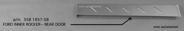 1957-58 Ford 4 Door Sedan and Wagon Rear Inner Rocker Panel