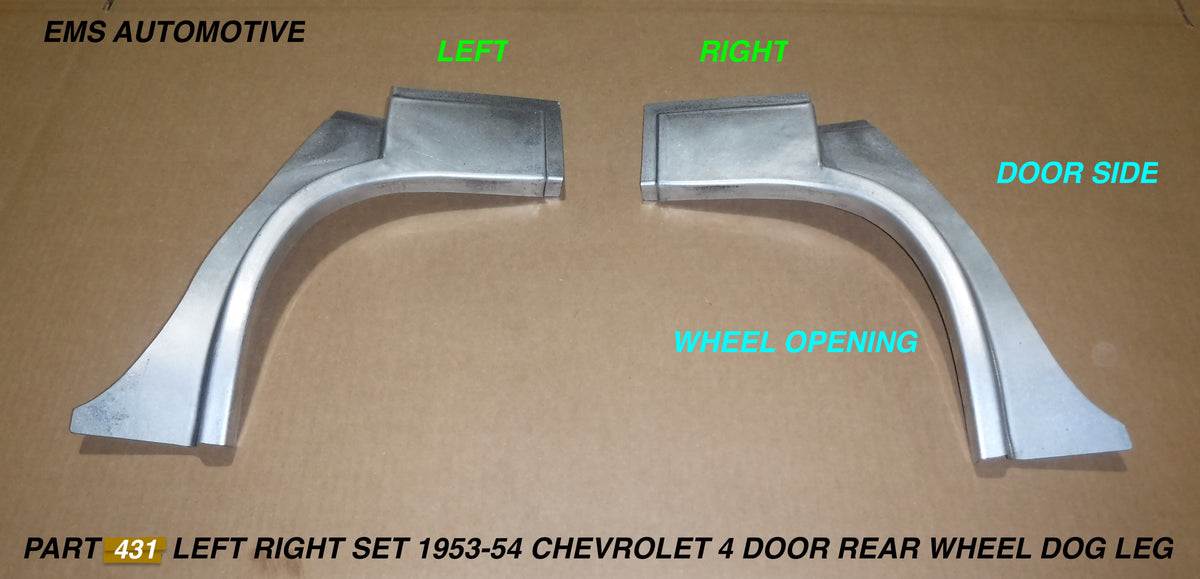 1953-54 Chevy 4 Door Sedan Rear Wheel Opening Dog Leg - EMS