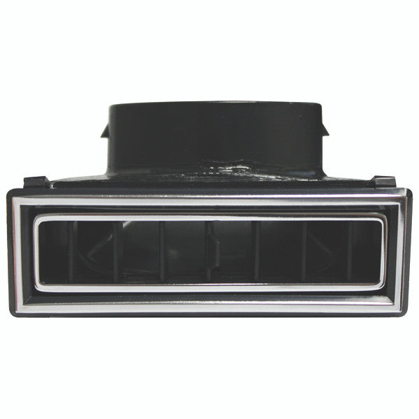 4-3/4" Rectangle Black with Chrome Trim Louver with 90 Degree Inlet