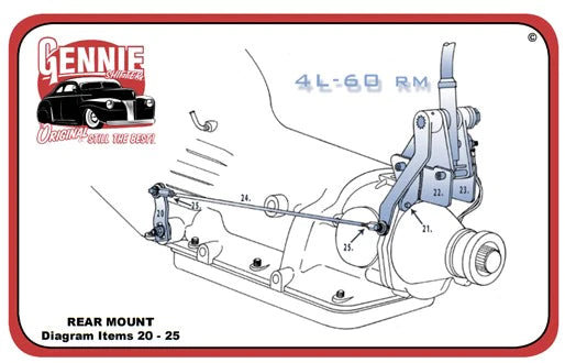 Gennie Shifter GM 400, 4L60, 700R4 Mounting Kit