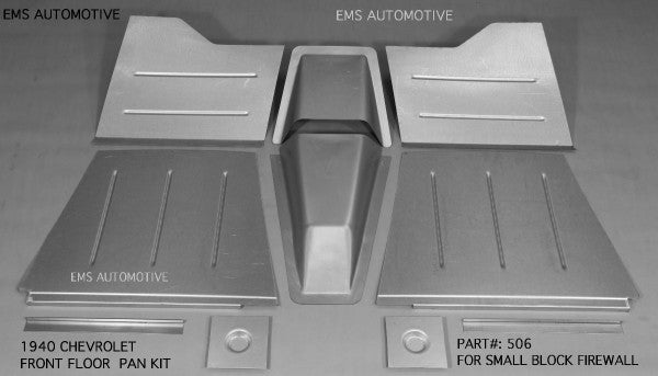 1940 Chevy Car Front Floor Pan Kit for Small Block Setback Firewall