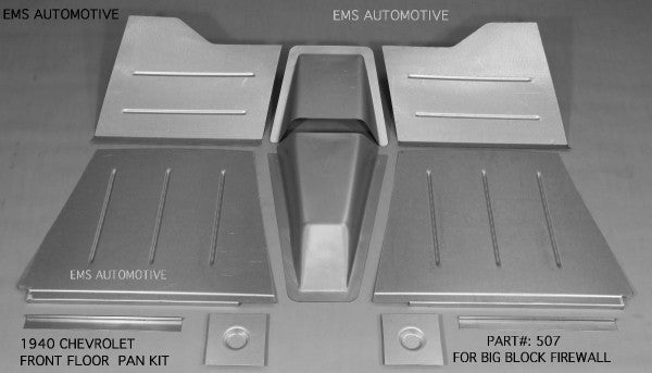 1940 Chevy Car Front Floor Pan Kit for Big Block Chevy Setback Firewall