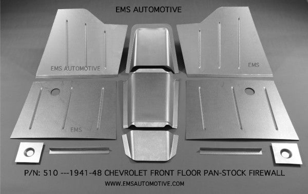 1941-48 Chevy Car Front Floor Pan Kit for Stock Firewalls