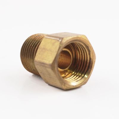 3/8" NPT to 3/8" Inverted Flare Brass Fitting