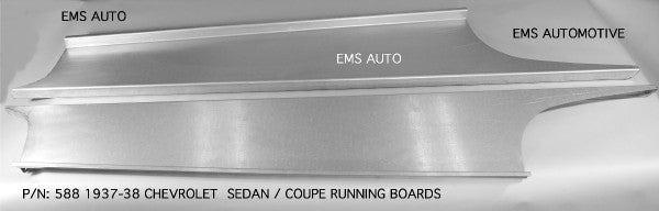 1937-38 Chevy Car and Sedan Delivery Running Boards (Pair)