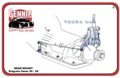 Gennie Shifter GM 400, 4L60, 700R4 Mounting Kit