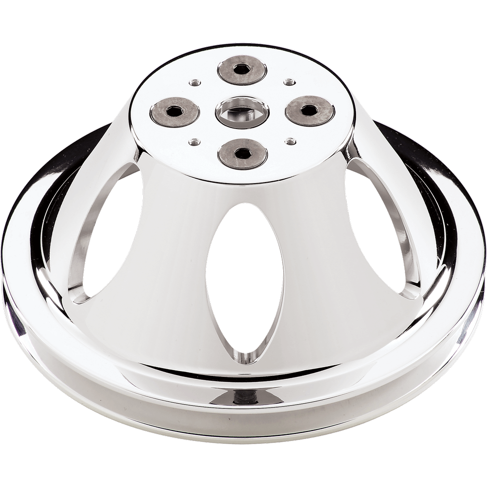 Billet Specialties Polished Aluminum Water Pump Pulley for Small Block Chevy with Short Water Pump