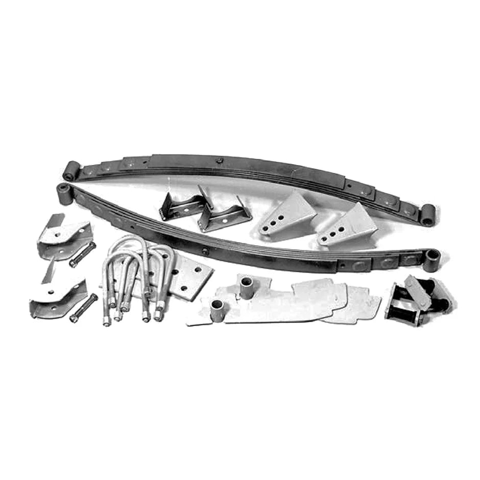 1933-34 Ford Sedan Weld On SuperSlide Non Adjustable Parallel Rear Leaf Spring Kit - Posies