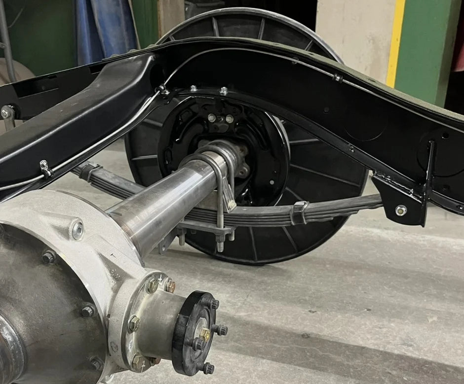 1933-34 Ford Sedan Weld On SuperSlide Non Adjustable Parallel Rear Leaf Spring Kit - Posies