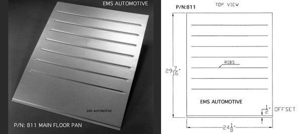 Universal Sheet Metal Main Floor Pan 29-7/16" x 24-1/8"