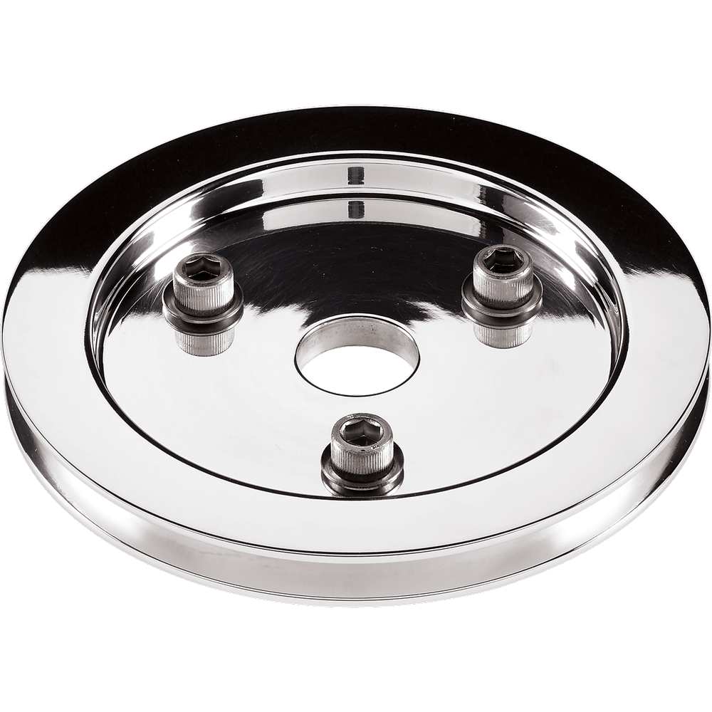 Billet Specialties Polished Aluminum Crankshaft Pulley for Small Block Chevy