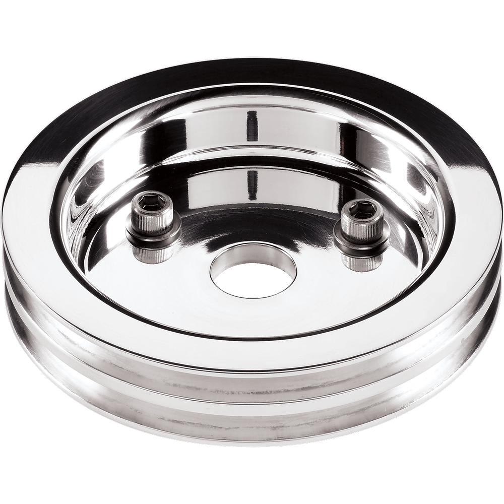 Billet Specialties Polished Aluminum Crankshaft Pulley for Small Block Chevy
