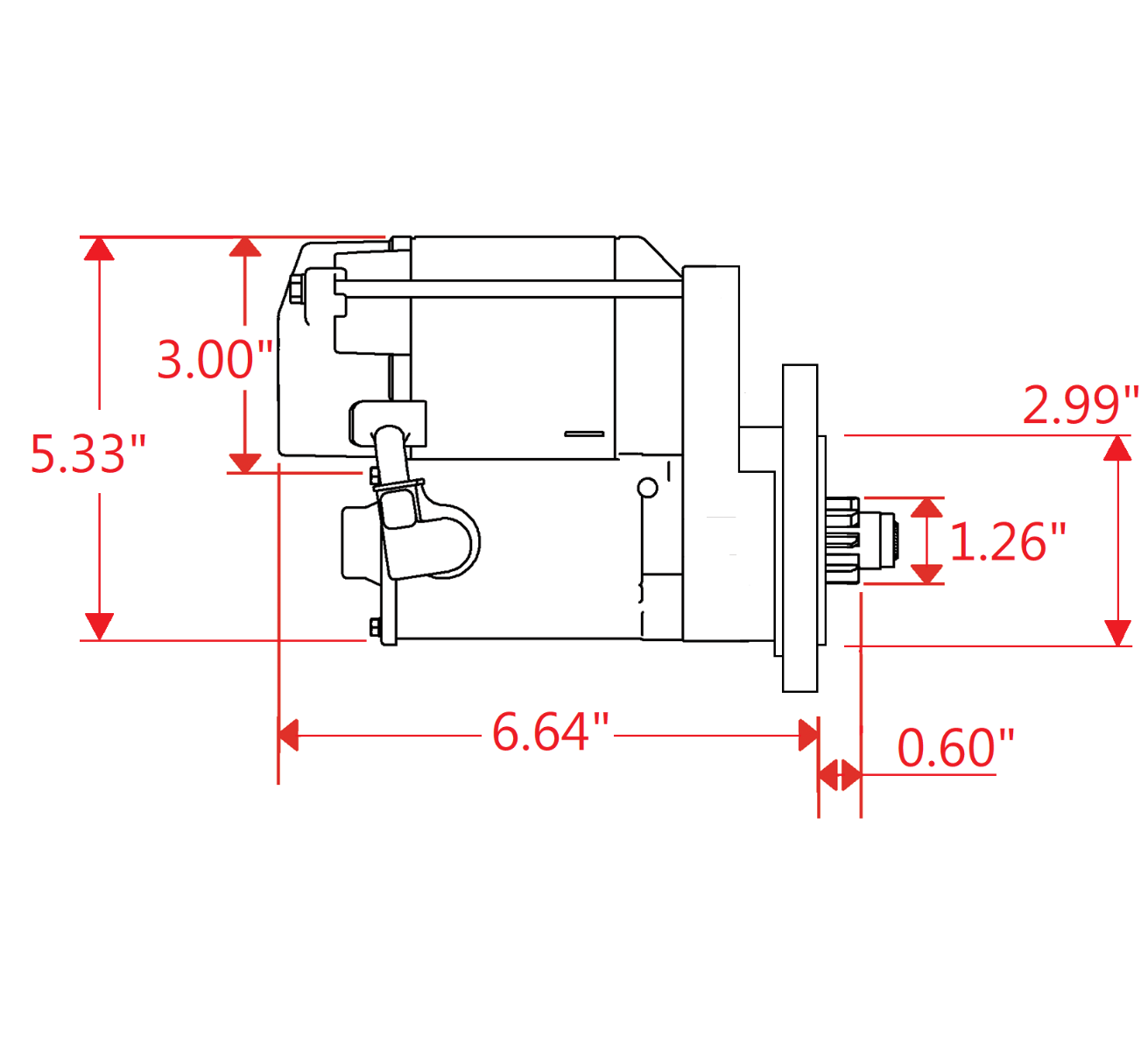 Ford Big Block Modular V8 4.6L, 5.0L and Coyote 5.4L,6.2L,6.8L Powermaster XS High Torque Starter