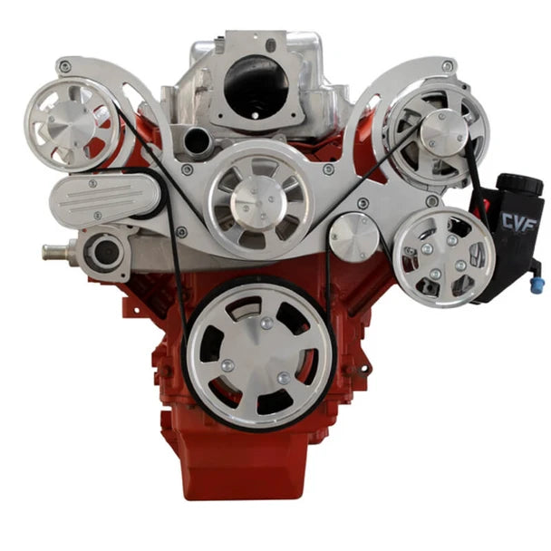 Chevy LS Engine Mid Mount Wraptor Complete Serpentine System - CVF Racing