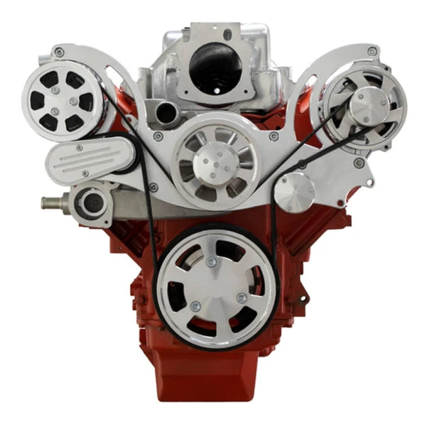 Chevy LS Engine Mid Mount Wraptor Complete Serpentine System - CVF Racing