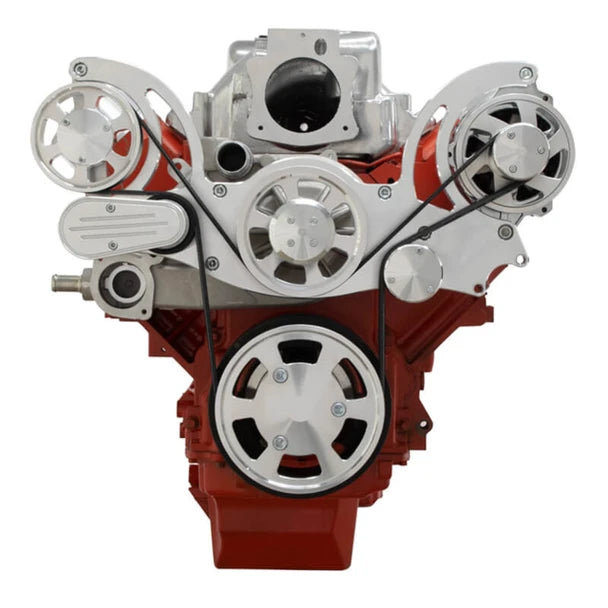 Chevy LS Engine Mid Mount Wraptor Complete Serpentine System - CVF Racing