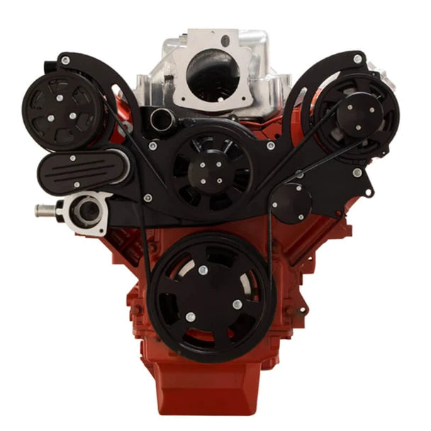 Chevy LS Engine Mid Mount Wraptor Complete Serpentine System - CVF Racing