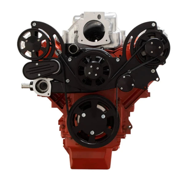 Chevy LS Engine Mid Mount Wraptor Complete Serpentine System - CVF Racing