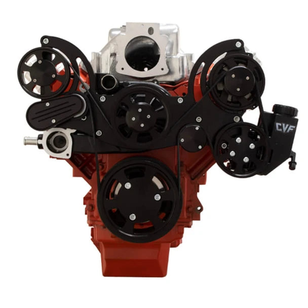 Chevy LS Engine Mid Mount Wraptor Complete Serpentine System - CVF Racing