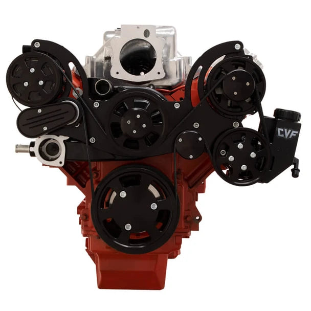 Chevy LS Engine Mid Mount Wraptor Complete Serpentine System - CVF Racing