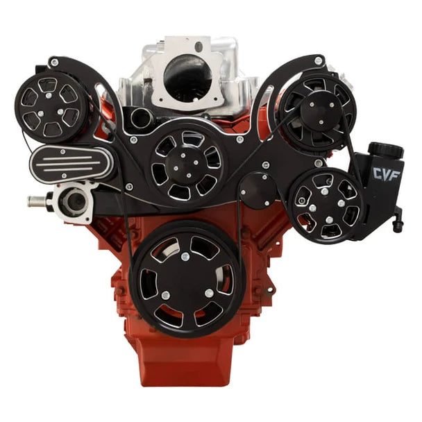 Chevy LS Engine Mid Mount Wraptor Complete Serpentine System - CVF Racing