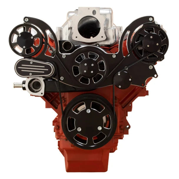 Chevy LS Engine Mid Mount Wraptor Complete Serpentine System - CVF Racing