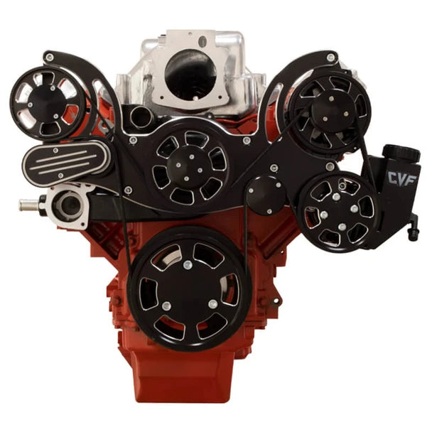 Chevy LS Engine Mid Mount Wraptor Complete Serpentine System - CVF Racing