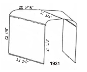 Rootlieb 1931 Chevrolet Plain Hood Top for 3 Piece Hood