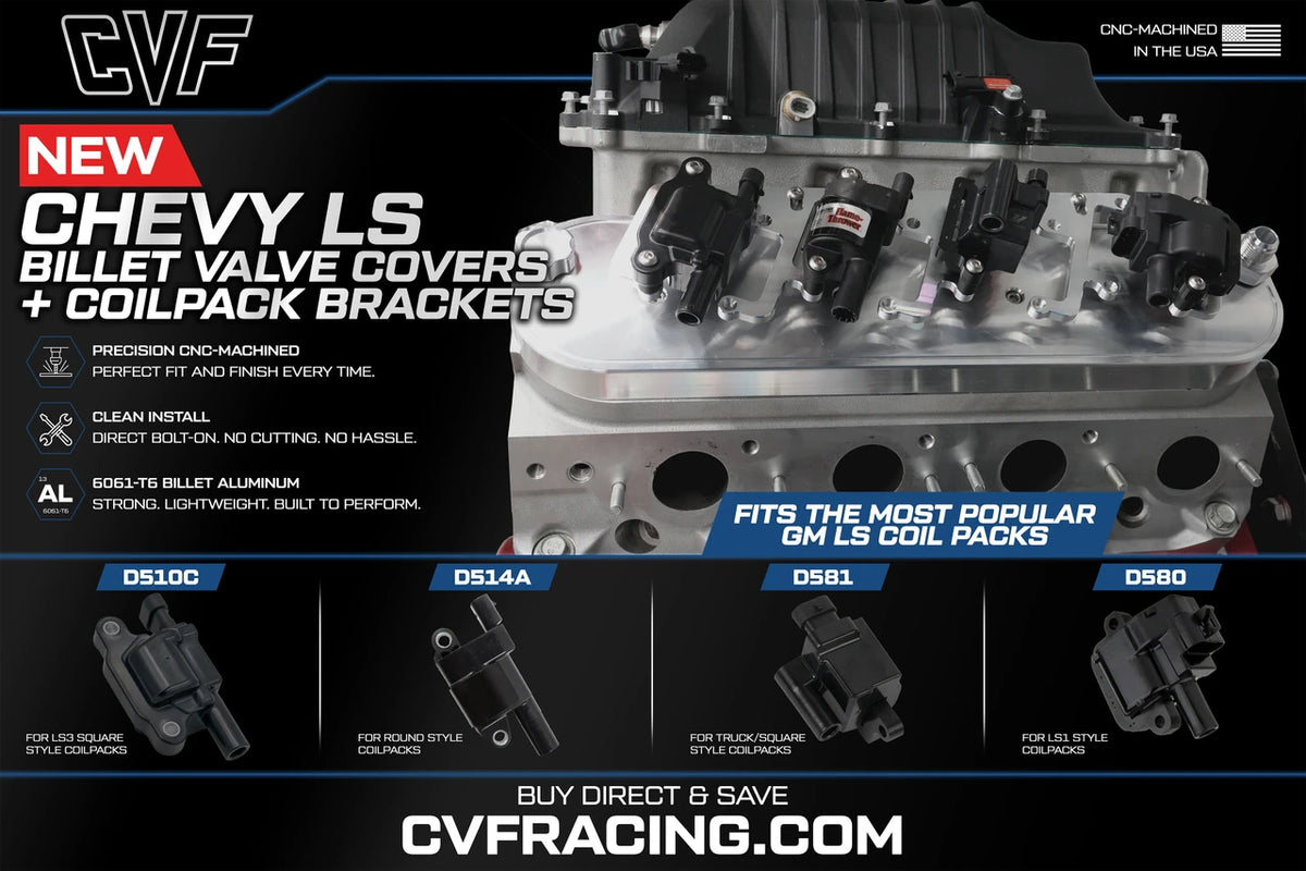 Gen 3 and 4 Chevy LS Billet Aluminum Ignition Coil Bracket - CVF Racing