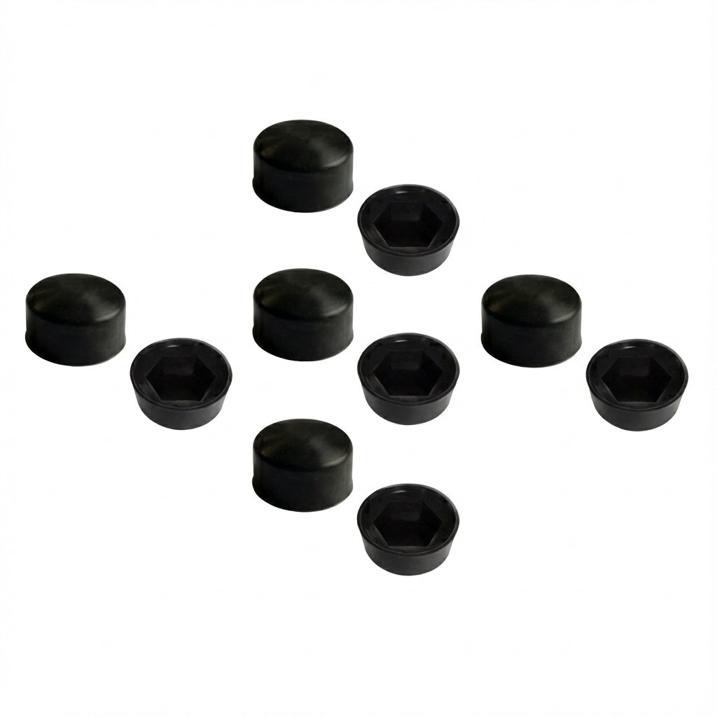 Nut Cover 0.46" (11.7mm) HEX X 0.26" (6.6mm) Blackout Heat-proof Silicone; NC 12