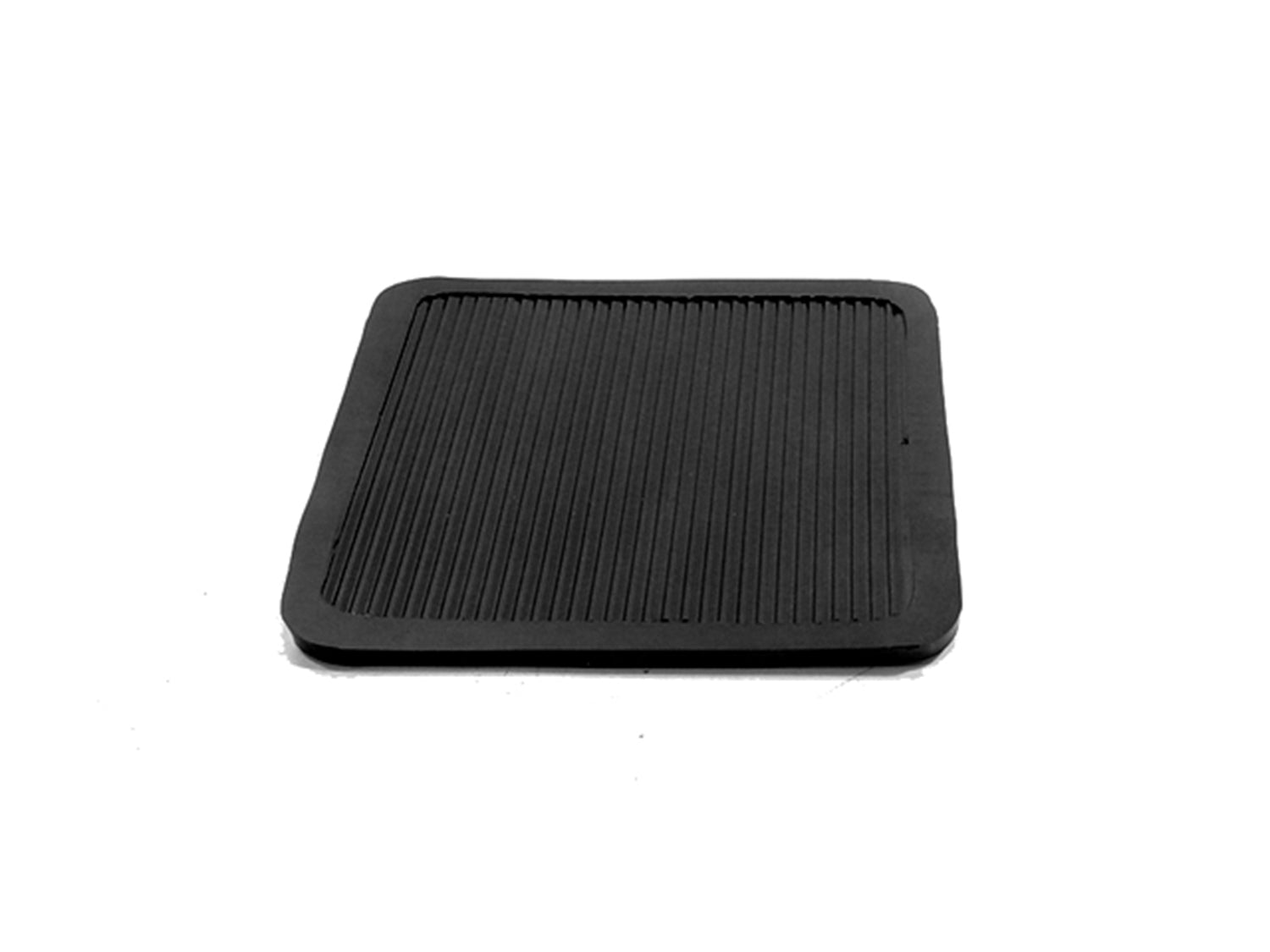 Small Mat 4-1/2" wide X 4-1/2" long, 1/8" Thickness, Black rubber; RM 2