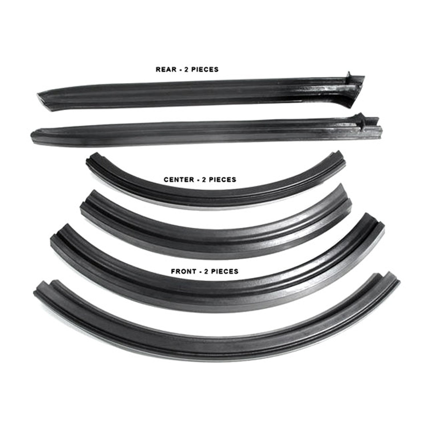 Convertible Roof Rail Seals For Dodge Coronet 1965, Polara 1962-1964; RR 4500-B