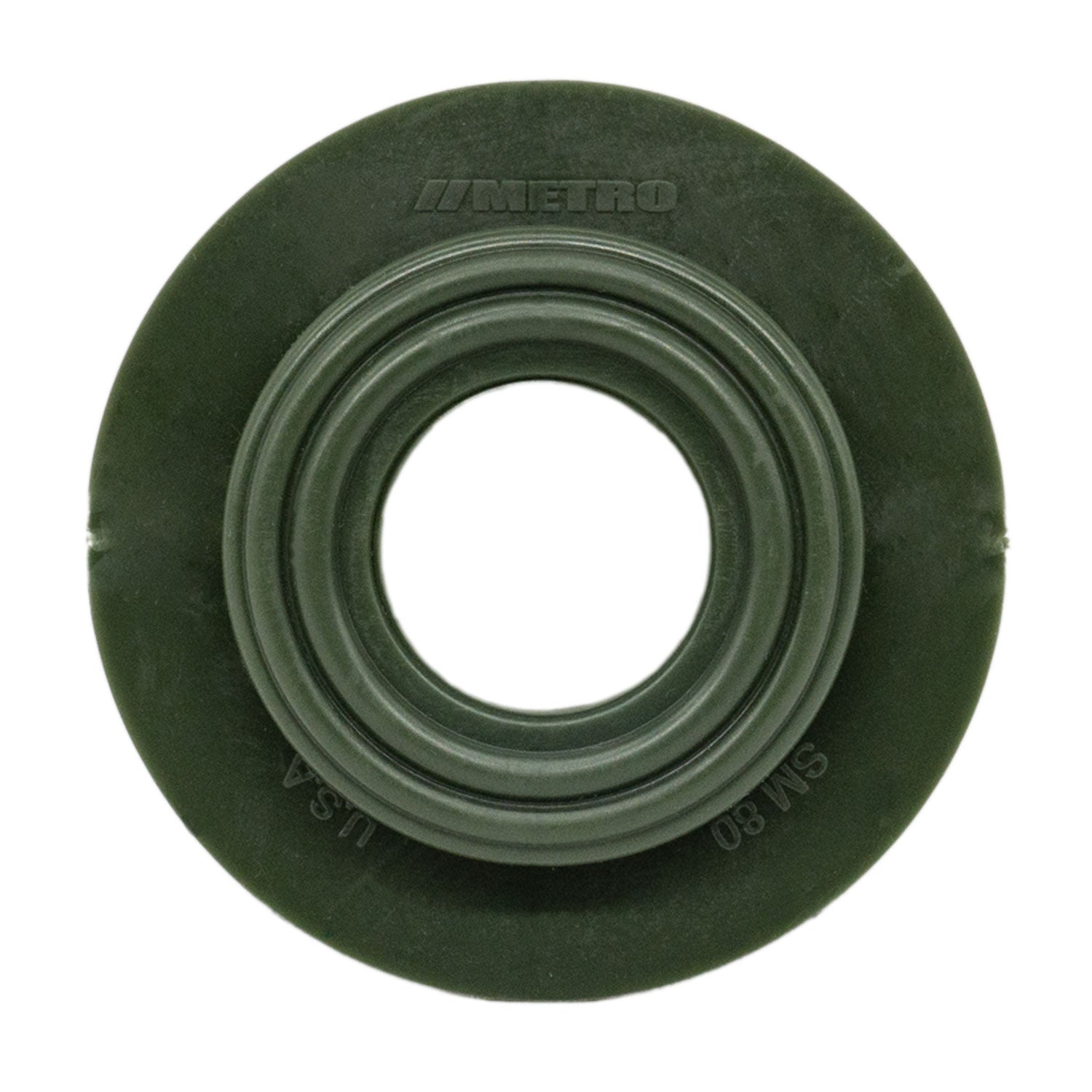 Dimmer Switch Grommet 2-1/2" flange, 1" I.D, Moss Green, Rubber; SM 80-N