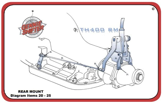 Gennie Shifter GM 400, 4L60, 700R4 Mounting Kit