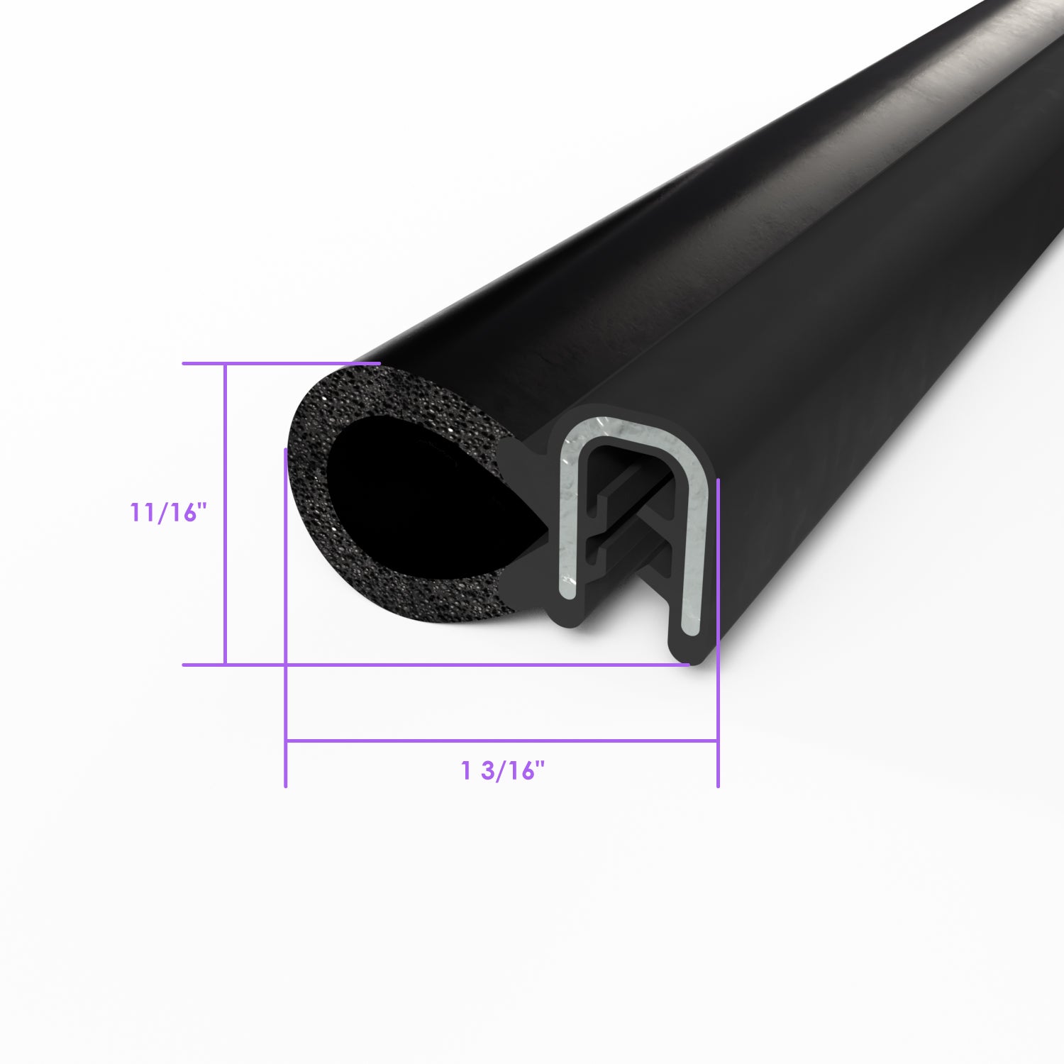 Pinchweld Trim Seal 12' length; TS 2-12