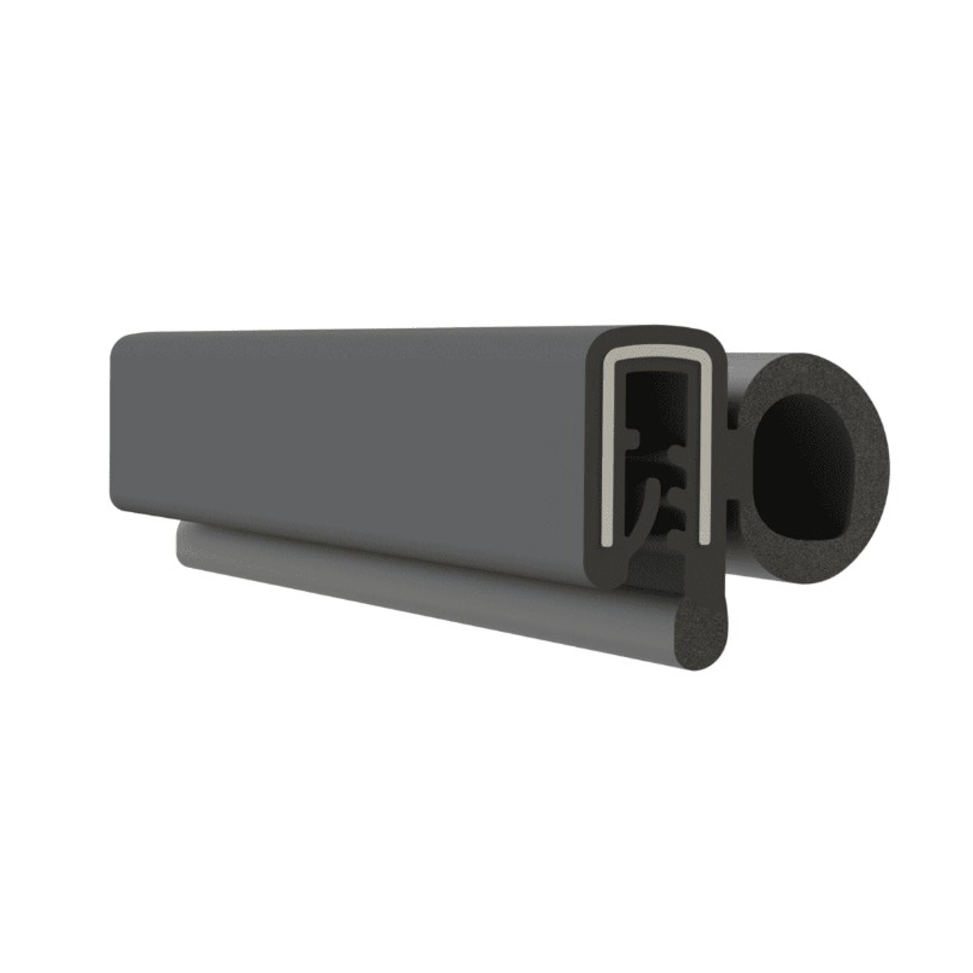 Pinchweld Trim Seal. Made of all rubber, with a steel core ; TS 2-F