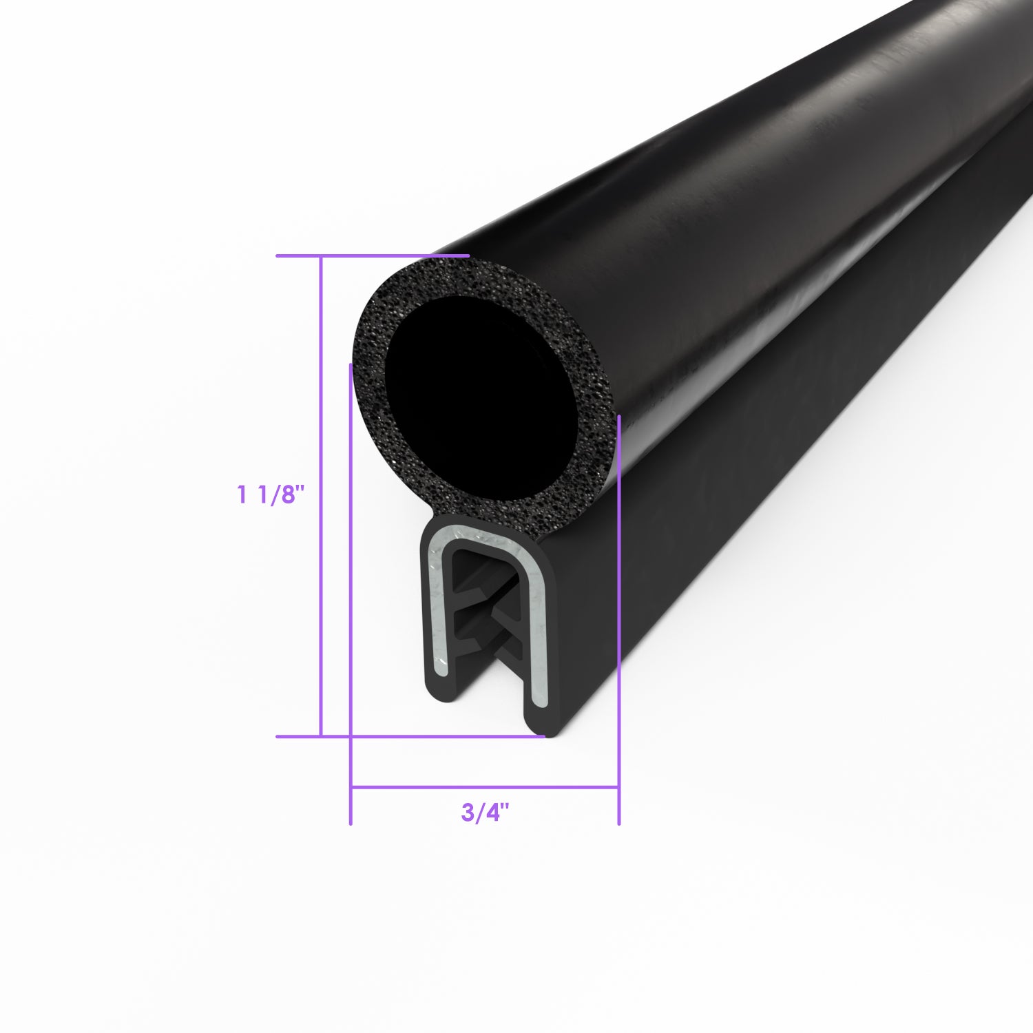 Pinchweld Trim Seal 25' length; TS 3-25